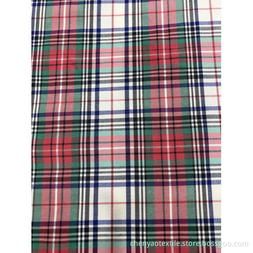 T/C(48%Cotton52%Polyester) Woven Yarn-dyed Plaid Fabric